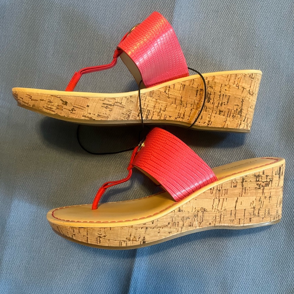 Liz Claiborne Pink Wedge Shoes with Cork Sole